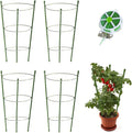 4 Pack Tomato Cage for Garden Plant Support, 24 inches Small Tomato Cages by HOYEJYOU