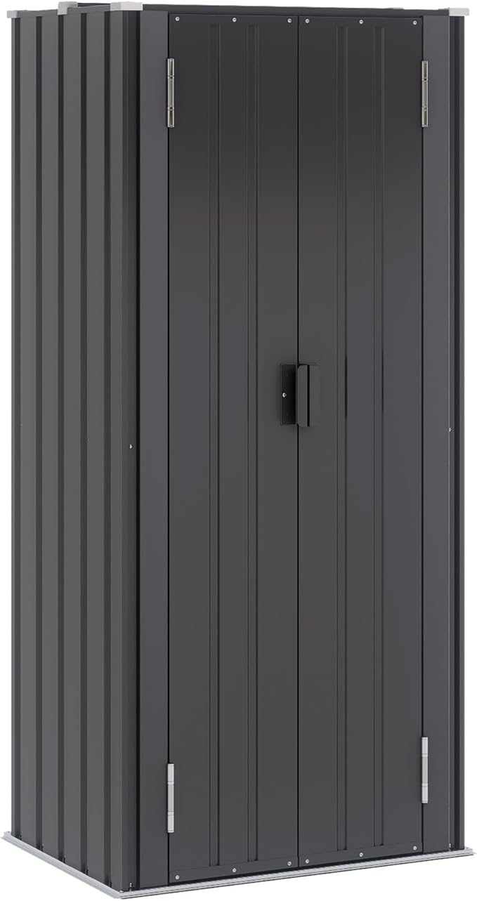 Greesum Outdoor Metal Storage Cabinet, Vertical Tool Organizer by BuynowfromGreesum