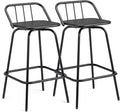 VINGLI 2 PCS Outdoor Swivel Bar Stools, 30 Inch Metal Barstools by VINGLI