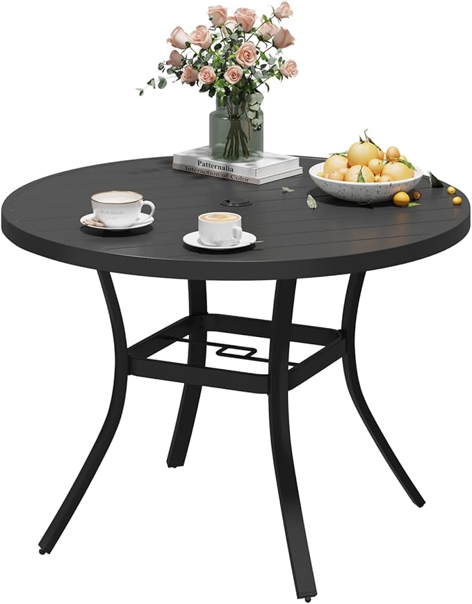 MELLCOM 42'' Round Outdoor Dining Table - Image 8