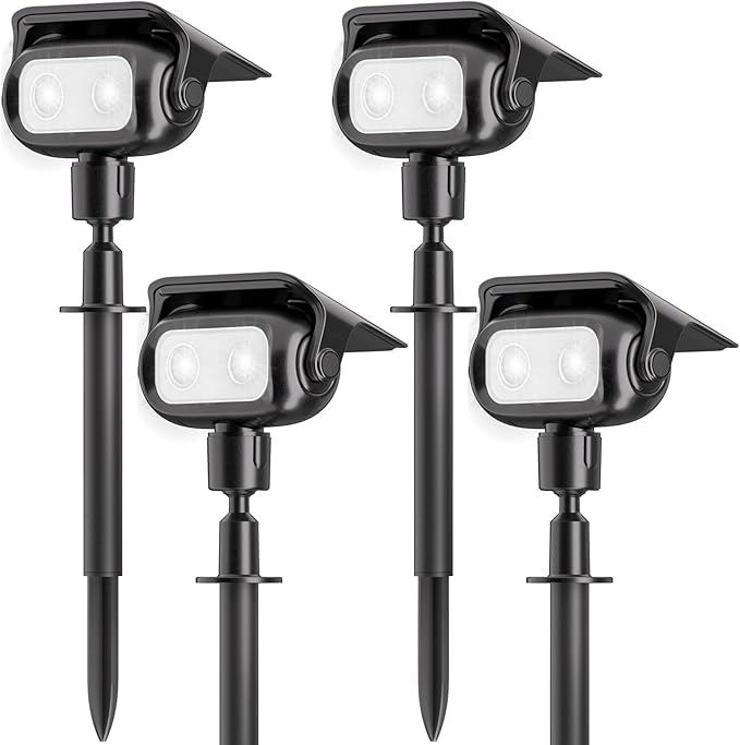Nreonrick Solar Spot Lights 360° Adjustable Solar Lights Outdoor IP65 Waterproof by Nreonrick
