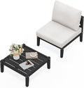 SERWALL HDPE Patio Furniture Set, 2 Pieces Outdoor Sectional Sofa Set, by SERWALL
