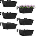 ETELI Railing Planter Hanging and Planter Box Brackets Set 6 Pack Adjustable by ETELI
