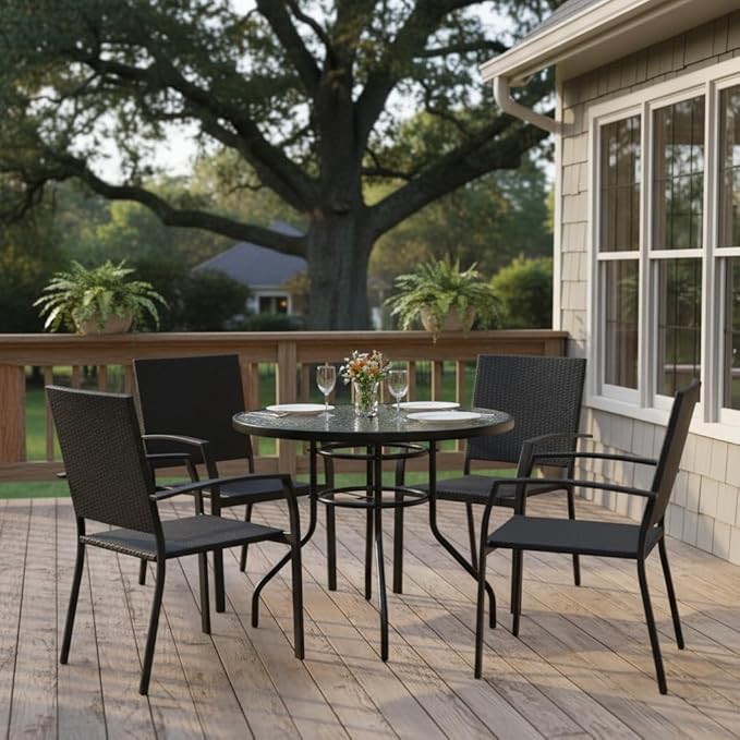 Tangkula 32" Round Outdoor Table - Image 5