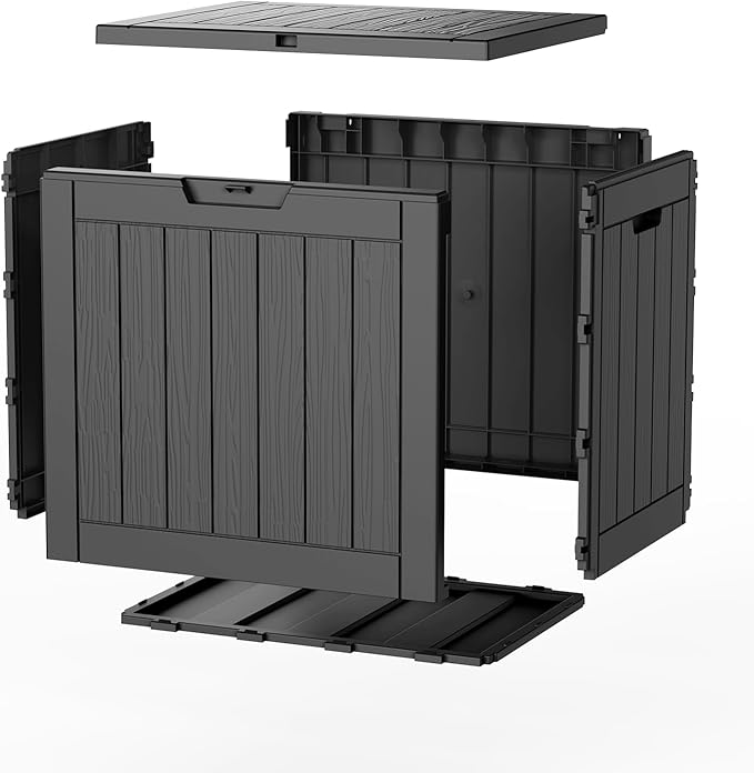 EasyUp 36 Gallon Outdoor Storage Box Waterproof, Resin Outdoor Deck Box - Image 7