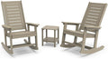 GREENVINES Outdoor Rocking Chair Set | 3-Piece | Desert Brown Wood Grain | 2 by GreenVines