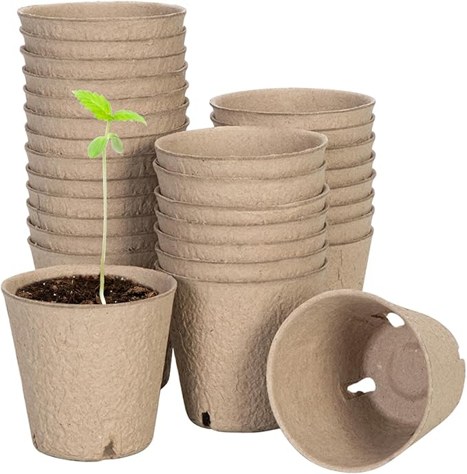 VIVOSUN Peat Pots, 30 Packs 3.15-Inch Seed Starting Pots by VIVOSUN