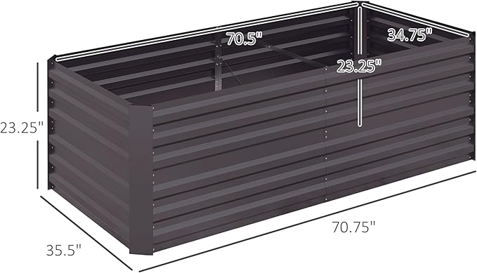 Outsunny Galvanized Raised Garden Bed Kit - Image 7