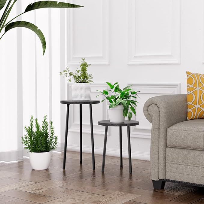 Plant Stand Indoor Tall: Corner Wood Plant Stand 2 Pack Mid Century Modern Decor - Image 6