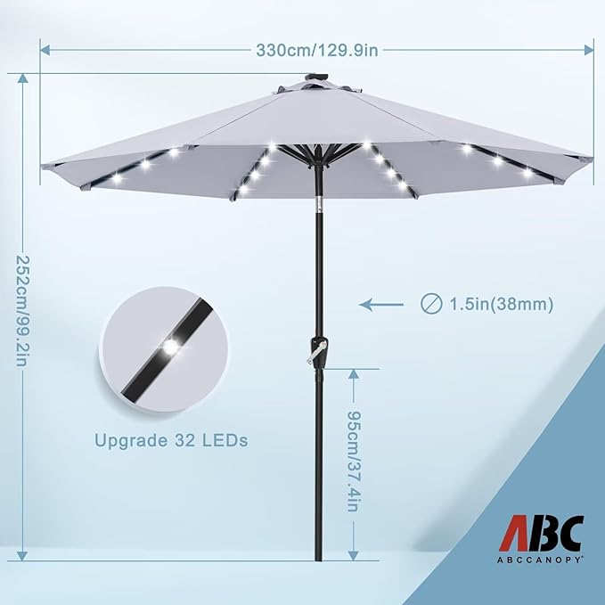ABCCANOPY Durable Solar Led Patio Umbrellas - Image 3