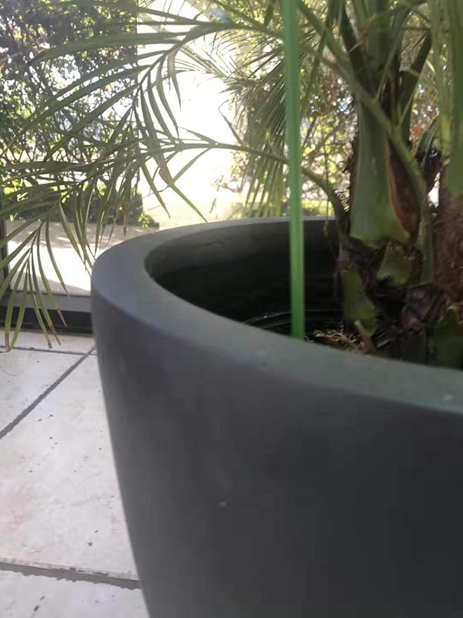 Kante 18 Inch Dia Round Concrete Planter, Indoor Outdoor Large Plant Pot - Image 12