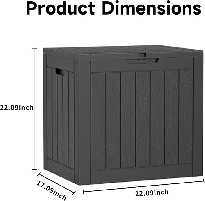 EasyUp 31Gallon Outdoor Deck Box Waterproof, Indoor and Outdoor Storage Box - Image 2