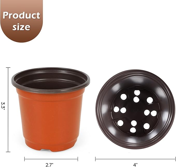 300 Pack 4 Inch Plastic Nursery Pots - Image 2