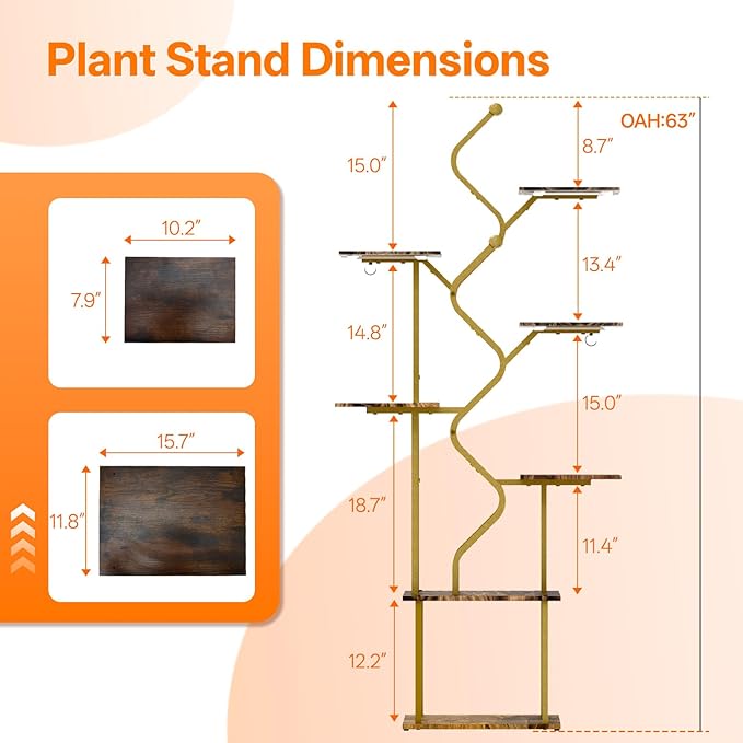 Bstrip 63 Inch Plant Stand - Image 9