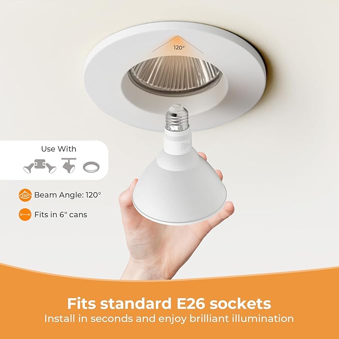 PAR38 Outdoor Flood Light Bulbs, LED Flood Light Bulb Warm White 3000K - Image 5