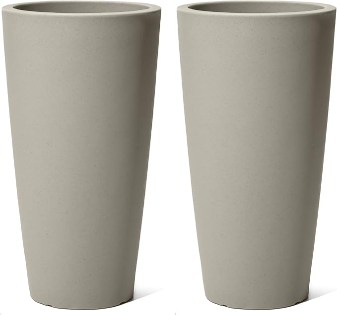 Step2 Tremont Tall Round Tapered Planter, Indoor/Outdoor Plants, Efficient by Step2