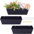 Wall Hanging Planters for Outdoor Plants 16 Inch Large Metal Fence Pots by Holensun