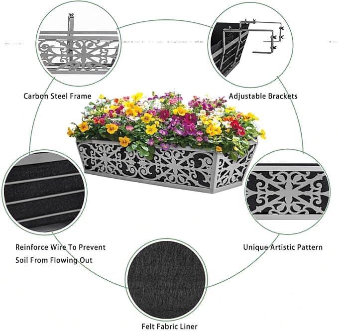2 Pack 30 Inch Window Boxes Planter - Image 3