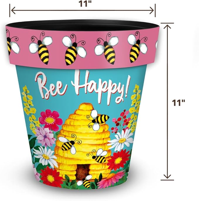 Briarwood Lane Bee Happy Beehive Medium Planter - Image 5