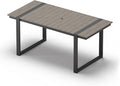 Outdoor Dining Table for 6, HDPS+ Aluminum Patio Dning Table by Oasbira