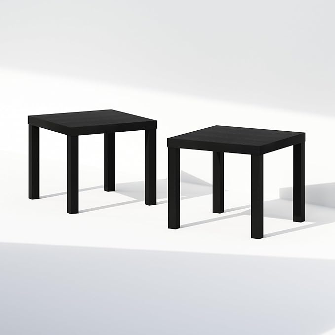 Furinno Classic Coffee Table Set of 2, Square Modern Coffee Table - Image 4