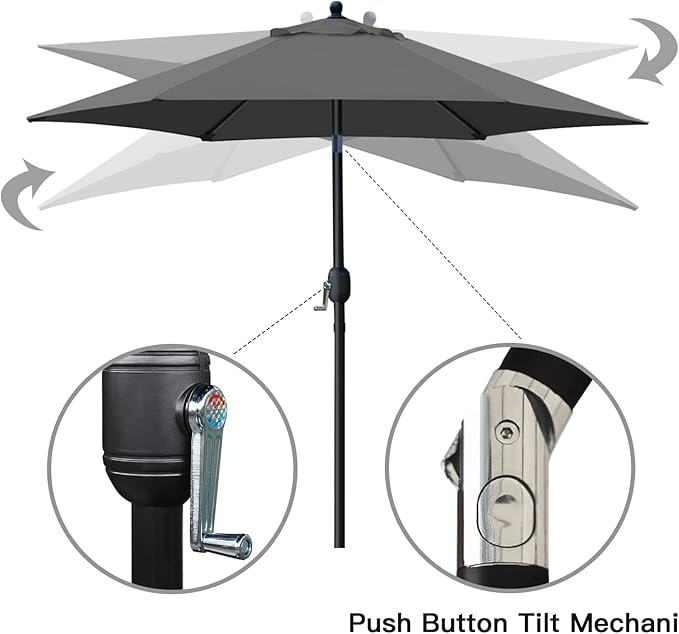 Sunnyglade 7.5' Patio Umbrella Outdoor Table Market Umbrella - Image 2