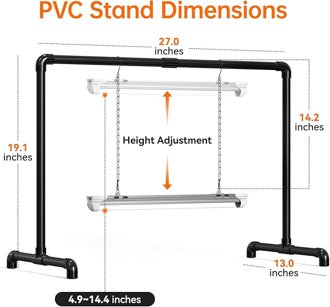Bstrip Grow Light Stand, 1.3ft 18W Grow Light - Image 5