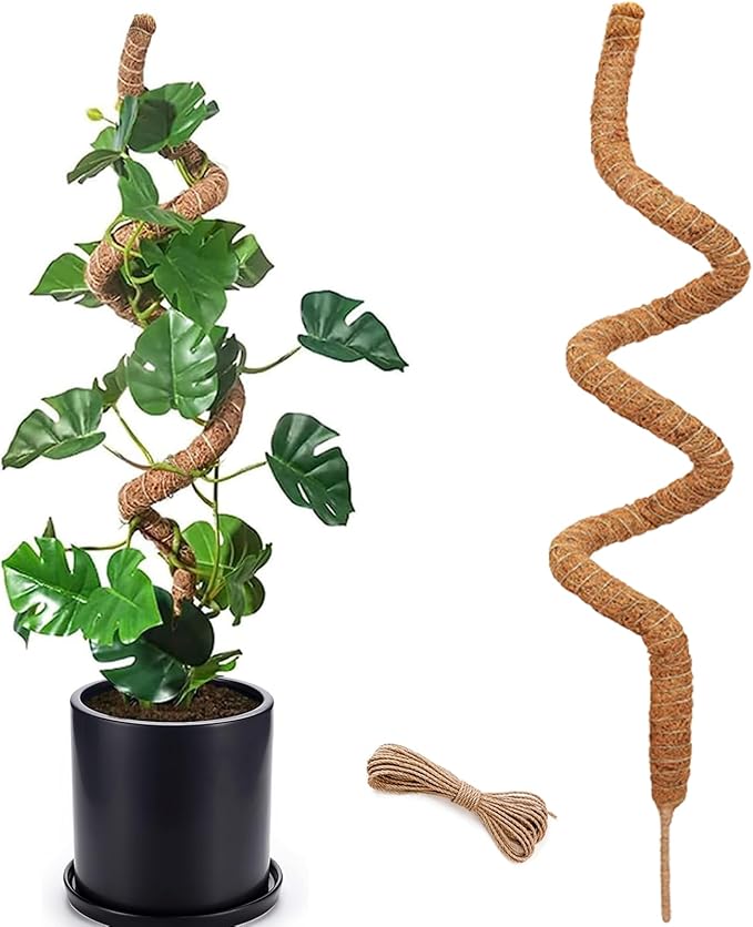 Moss Pole for Plants Monstera, 59 Inch Tall Bendable Moss Poles for Climbing by Soupiar