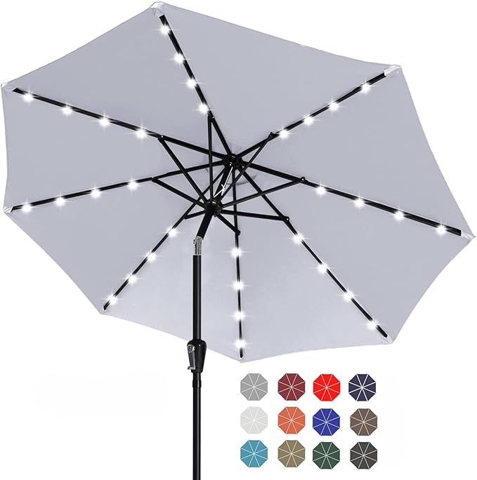 ABCCANOPY Durable Solar Led Patio Umbrellas by ABCCANOPY