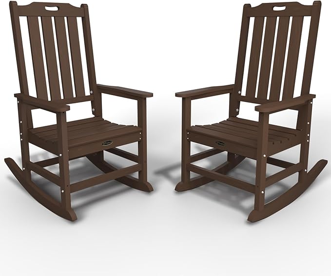 Oversized Rocking Chair Set of 2, Outdoor Rocking Chair by THOEOE