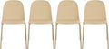 2xhome Set of 4 Modern Stackable Armless Dining Chairs | Plastic Shell Seat by 2xhome
