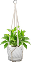 Macrame Plant Hanger, Fits 4-13 Inch Pots, Boho Hanging Plant Holder by IDEEEPAN