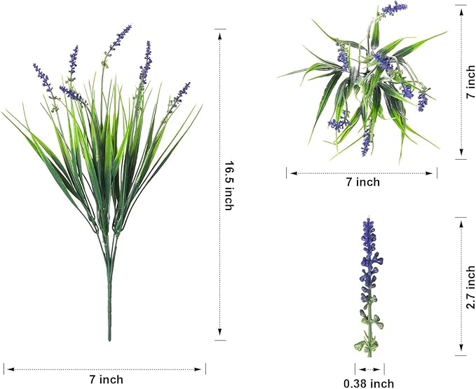 HyeFlora 20 Bundles Artificial Fake Outdoor Plants Flowers - Image 6