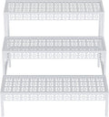 Garden 4 you 3 Tiers Metal Plant Stand, Rectangular Ladder Flower Pots Outdoor by Garden4you