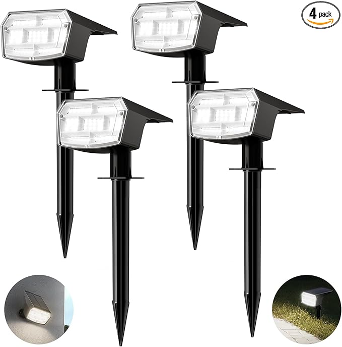HIBOITEC Solar Spot Lights Outdoor 59LED Landscape Lights Solar Powered by HIBOITEC