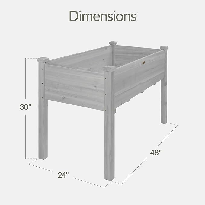 Best Choice Products 48x24x30in Raised Garden Bed, Elevated Wood Planter Box - Image 2