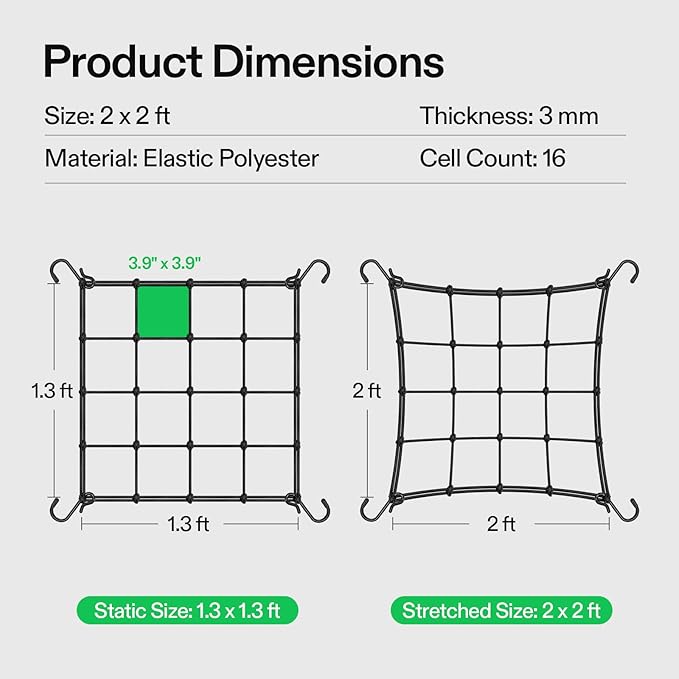 VIVOSUN 2 x 2Ft. Elastic Trellis Netting - Image 7
