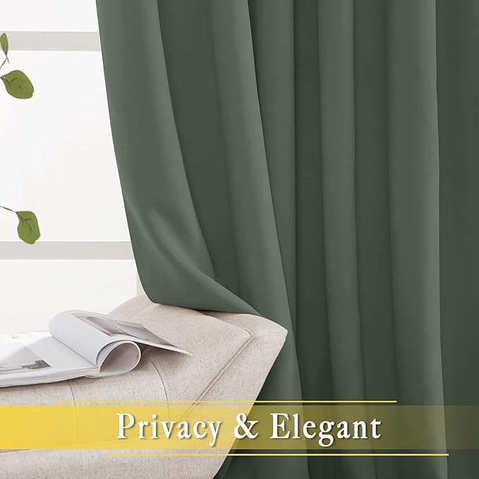 NICETOWN Sliding Door Curtains 84 inches Long, Grommet Blackout Thermal Patio - Image 7