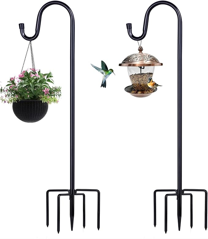 Shepherd Hooks - 2 Pack 46 Inch Bird Feeder Pole by ToyHotels