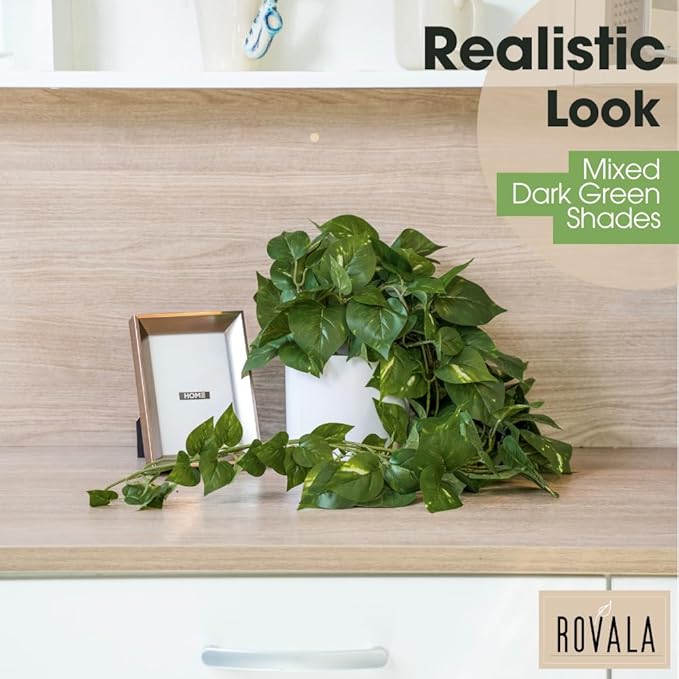 MY ROVALA Silk Plants for Home Decor Indoor in Pot Realistic Artificial Plants - Image 3