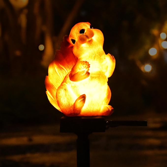 Squirrel Garden Decor Solar Lights Outdoor Decoration Pathway Stakes Decorative - Image 3