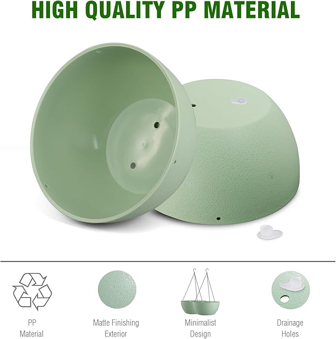 10 inch Hanging Planters for Outdoor Indoor Plants - Image 3