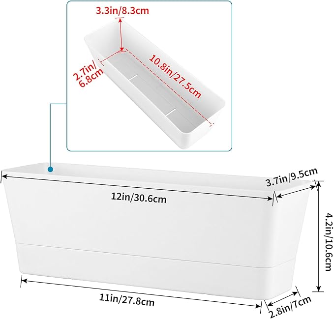 Window Box Planter with Tray - Image 3