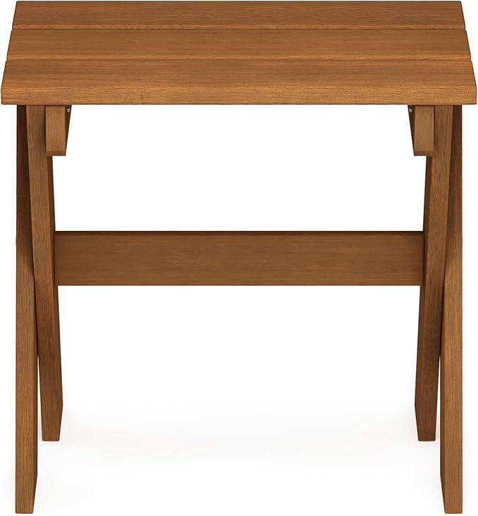Furinno Tioman Outdoor Side Table Flower Stand, Dark Red Meranti Hardwood - Image 6