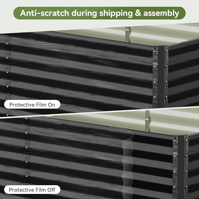 COMHOMA Galvanized Raised Garden Bed, Large Metal Planter Box - Image 6