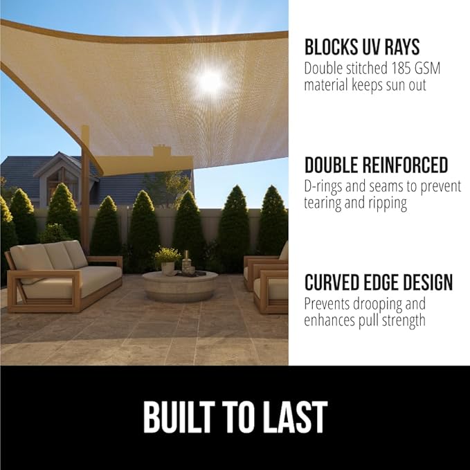 GORILLA GRIP Heavy Duty Sun Shade, UV Protection Fade Tear and Rust Resistant - Image 2
