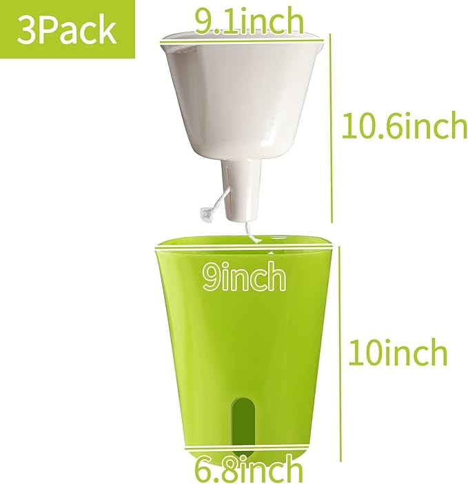 TCBWFY 9 Inch Self Watering Pots - Image 2