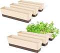 GREANER Indoor Windowsill Planter Boxes, 6 Pack 16 x3.8 Inch Rectangle by GREANER
