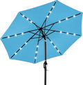 Best Choice Products 10ft Solar Polyester LED Lighted Patio Umbrella w/Tilt by BestChoiceProducts