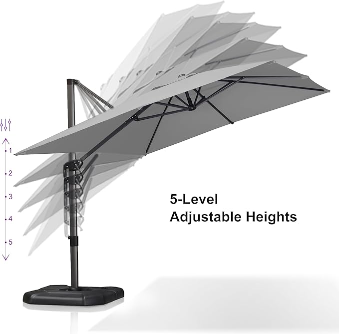 PURPLE LEAF 9'×11.5' Cantilever Patio Umbrella - Image 4